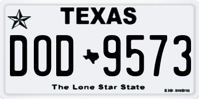 TX license plate DOD9573