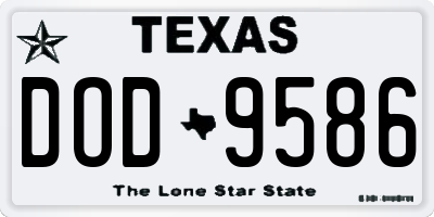 TX license plate DOD9586
