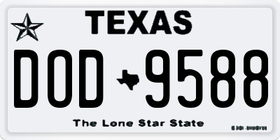 TX license plate DOD9588