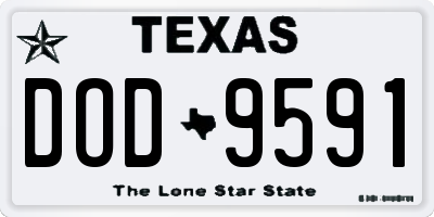 TX license plate DOD9591