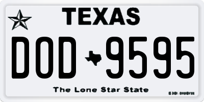 TX license plate DOD9595