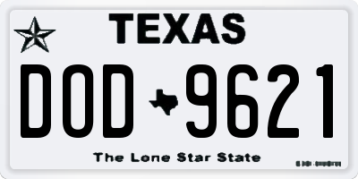 TX license plate DOD9621
