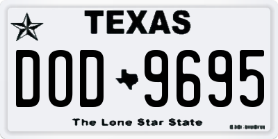 TX license plate DOD9695