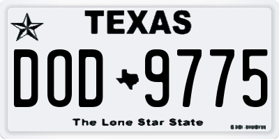 TX license plate DOD9775