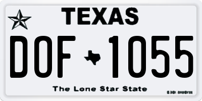 TX license plate DOF1055