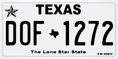 TX license plate DOF1272