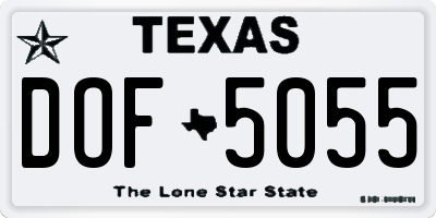 TX license plate DOF5055