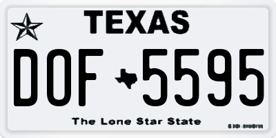TX license plate DOF5595