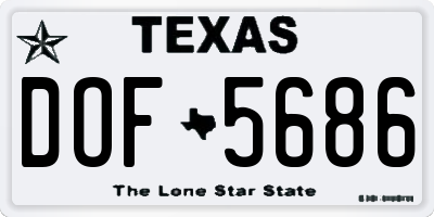 TX license plate DOF5686