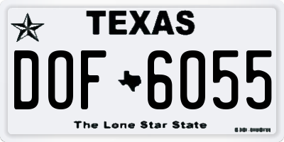 TX license plate DOF6055
