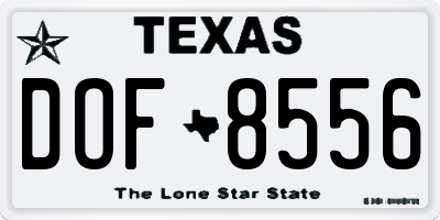 TX license plate DOF8556