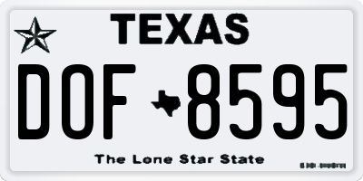 TX license plate DOF8595