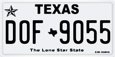 TX license plate DOF9055