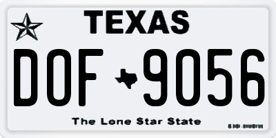 TX license plate DOF9056