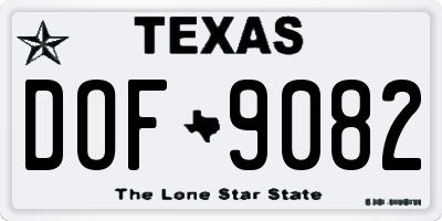 TX license plate DOF9082