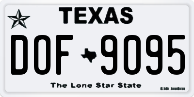 TX license plate DOF9095