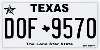 TX license plate DOF9570