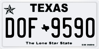 TX license plate DOF9590