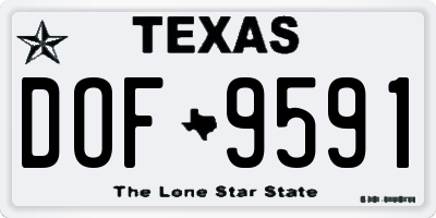 TX license plate DOF9591