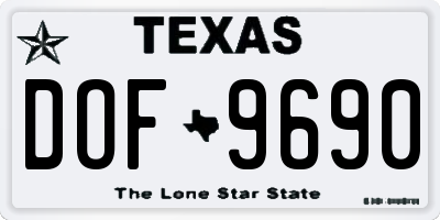 TX license plate DOF9690