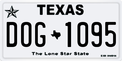 TX license plate DOG1095