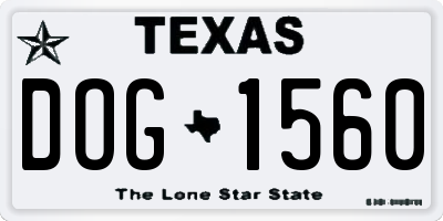 TX license plate DOG1560