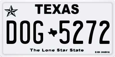 TX license plate DOG5272