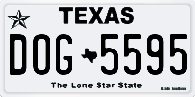 TX license plate DOG5595