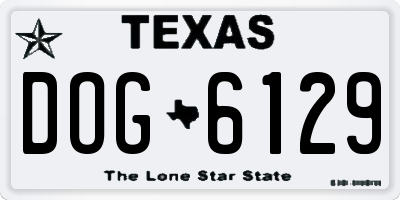 TX license plate DOG6129