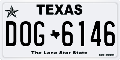 TX license plate DOG6146