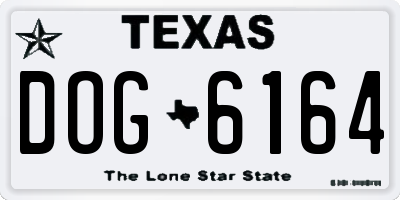 TX license plate DOG6164