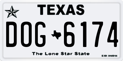 TX license plate DOG6174