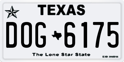 TX license plate DOG6175