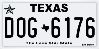 TX license plate DOG6176
