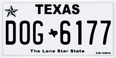 TX license plate DOG6177