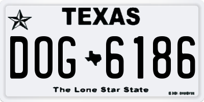 TX license plate DOG6186