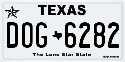 TX license plate DOG6282