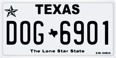 TX license plate DOG6901