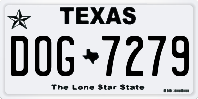 TX license plate DOG7279