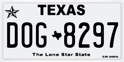 TX license plate DOG8297