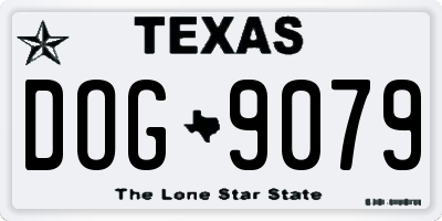TX license plate DOG9079