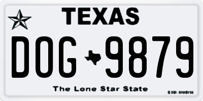 TX license plate DOG9879