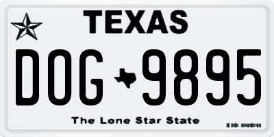 TX license plate DOG9895