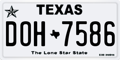 TX license plate DOH7586