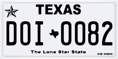TX license plate DOI0082