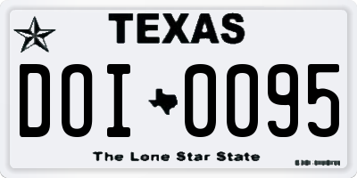 TX license plate DOI0095