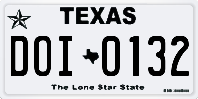 TX license plate DOI0132