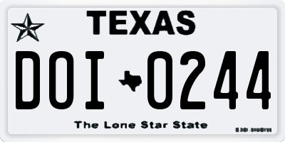 TX license plate DOI0244