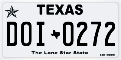 TX license plate DOI0272
