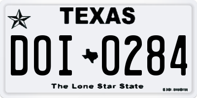 TX license plate DOI0284